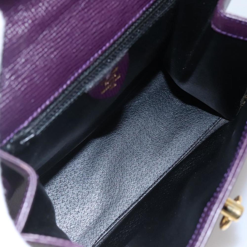 CELINE Hand Bag Leather Purple Auth 114282 - Picture 11 of 16